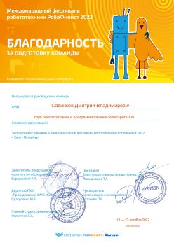 РОБОФИНИСТ 2022 Санкт-Петербург